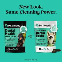 Load image into Gallery viewer, Dental Health Fresh Sticks – Dog Dental Treats & Chews for Oral Care – Dental Sticks for Dogs to Freshen Breath, Remove Tartar & Plaque, Support Gum Health & Bright Teeth Dog Oral Supplement – 16 Ct