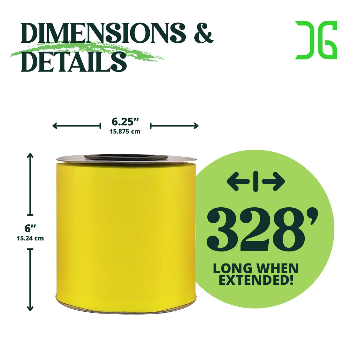 Catchmaster GRO XL AG Roll 4PK, Double Sided Adhesive Fly Tape Strips, Fungus Gnat Sticky Trap for Greenhouse, Garden, Nursery, Pest Control Gardening Supplies, Pet Safe Insect Trap, 328' x 6'' Yellow
