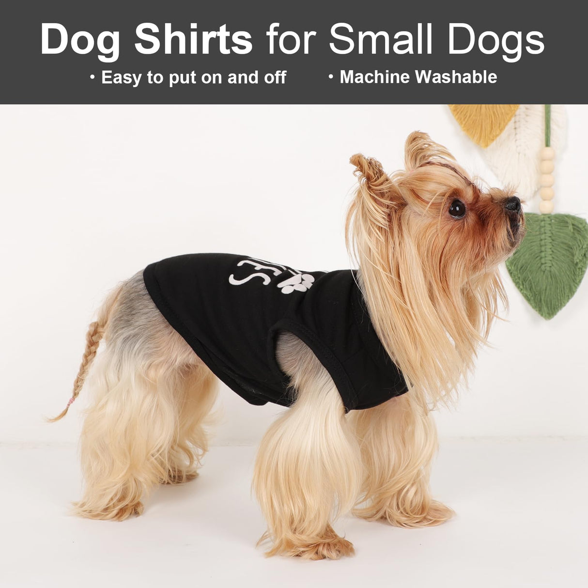 4Pcs Dog Shirt Lightweight Summer Puppy Clothes Cute Printed Sleeveless Pet T Shirts Dog Clothes for Small Dogs Girl Boy Cat Outfit Tank Top, L, Group2