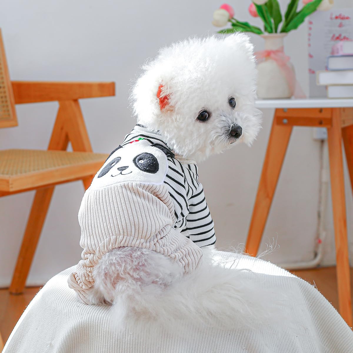 Dog Stylish Overalls Comfortable Puppy One Piece Outfits Winter Bib Overalls for Small Dogs Cute Pet Jumpsuit Onesie Chihuahua Yorkies Birthday Holiday Clothes Costume