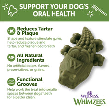Load image into Gallery viewer, WHIMZEES Wellness Alligator Dog Dental Treats, Natural Chews, Small Size, (24 Count)