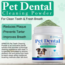 Load image into Gallery viewer, Dog Dental Powder - Pet Dental Powder - Teeth Cleaning P-owder for Dogs - Plaque & Bad Breath Off P-owder D-og, D-ental Care Supplies 100g