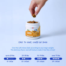 Load image into Gallery viewer, Turmeric Curcumin for Dogs - 90 Soft Chews - with Collagen, BioPerine and Fish Oil - Hip & Joint Support, Ease Inflammation, Antioxidant.