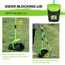 Load image into Gallery viewer, MXF Pooper Scooper Swivel Bin & Rake Kit with 20 Waste Bags, 36.6" Long Handle Adjustable Portable Non-Breakable Dog Pooper Scooper for Large Medium Small Dogs, Poop Scooper for Lawn Yard Dog Kennel