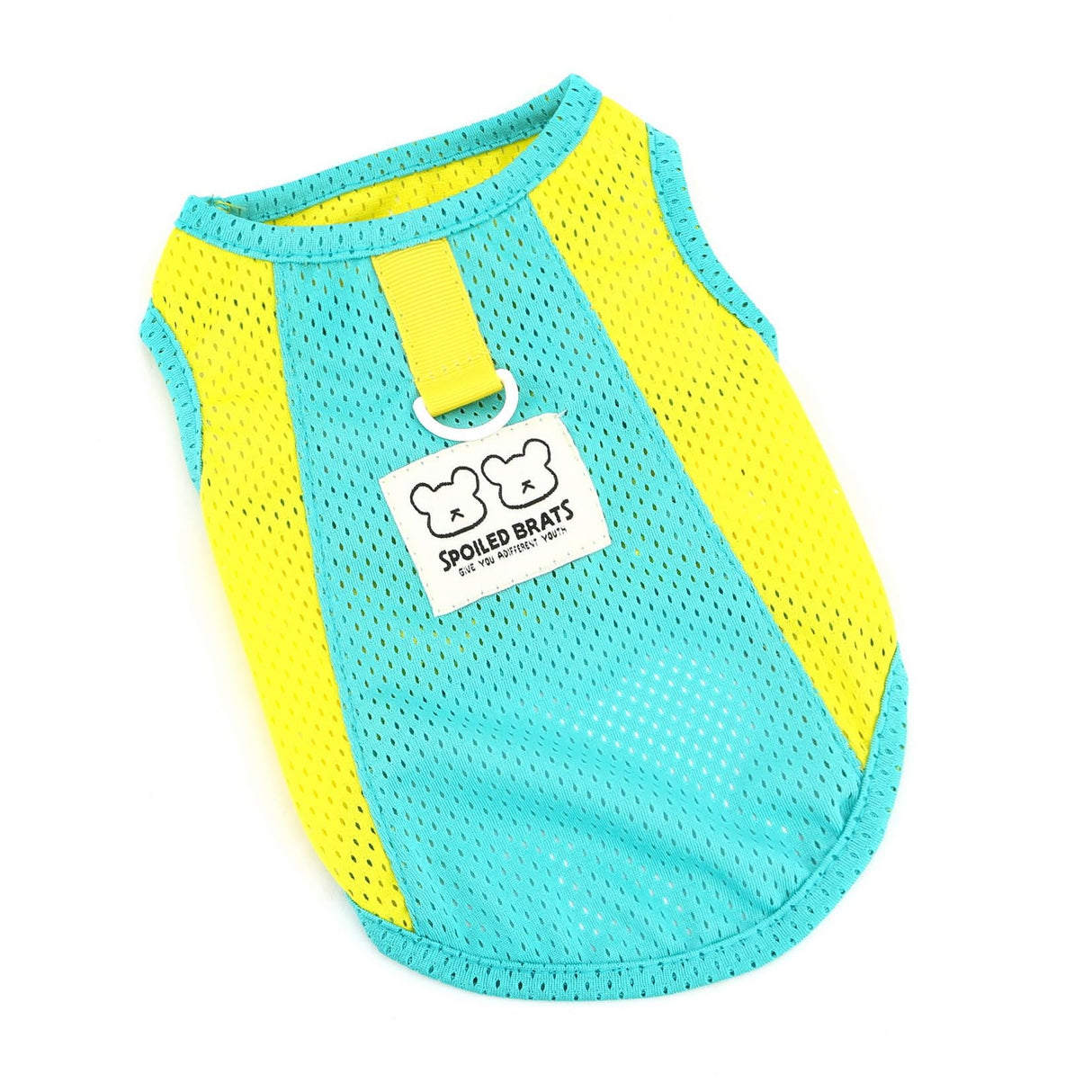 PAIDEFUL Breathable Mesh T-Shirt for Small Dogs Summer Doggie Cool Vest Soft Lightweight Puppy Tee Shirts Sleeveless Pet Tank Top Sweatshirts Cozy Chihuahua Clothes Cat Apparel D-Ring,Green,L