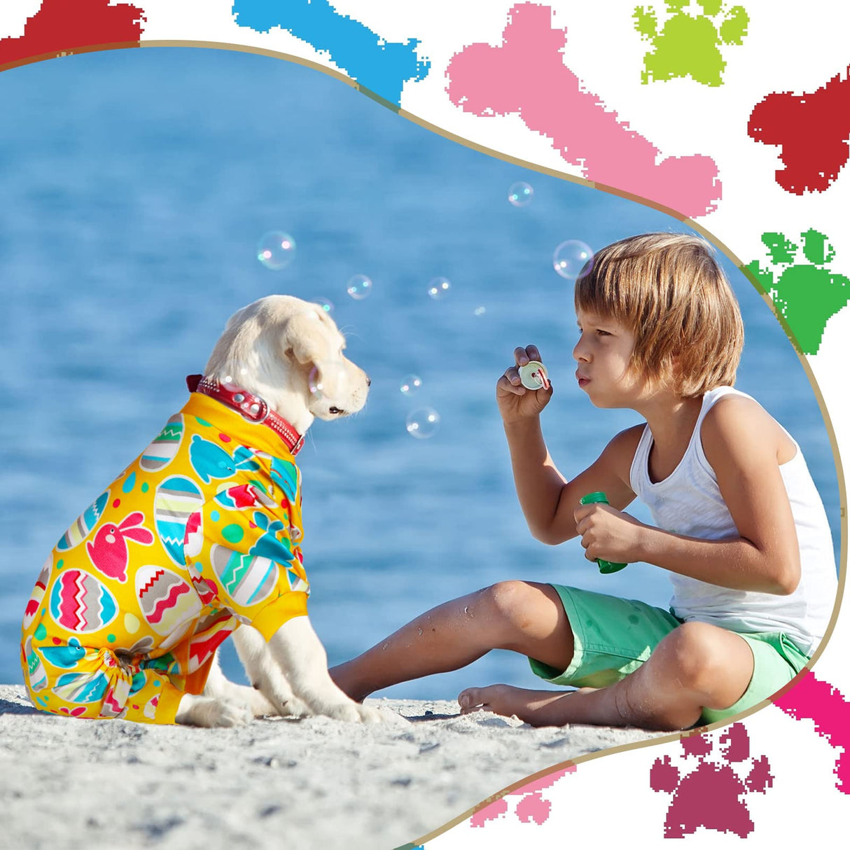 Saintrygo 5 Pieces Holiday Dog Pajamas Holiday Dog Jumpsuit Puppy Valentine Pajamas Apparel for Small Cat Christmas Valentine Cosplay(M(fit 5.5-7.7lbs),Classic Style)