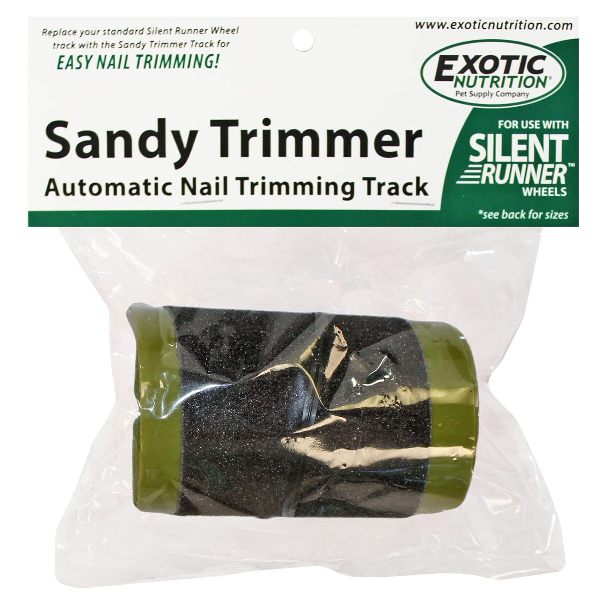 Sandy Track - for Green Silent Runner 12" Wide - Textured Nail Trimming Track for Pet Exercise Wheel (Green 12" Wide)