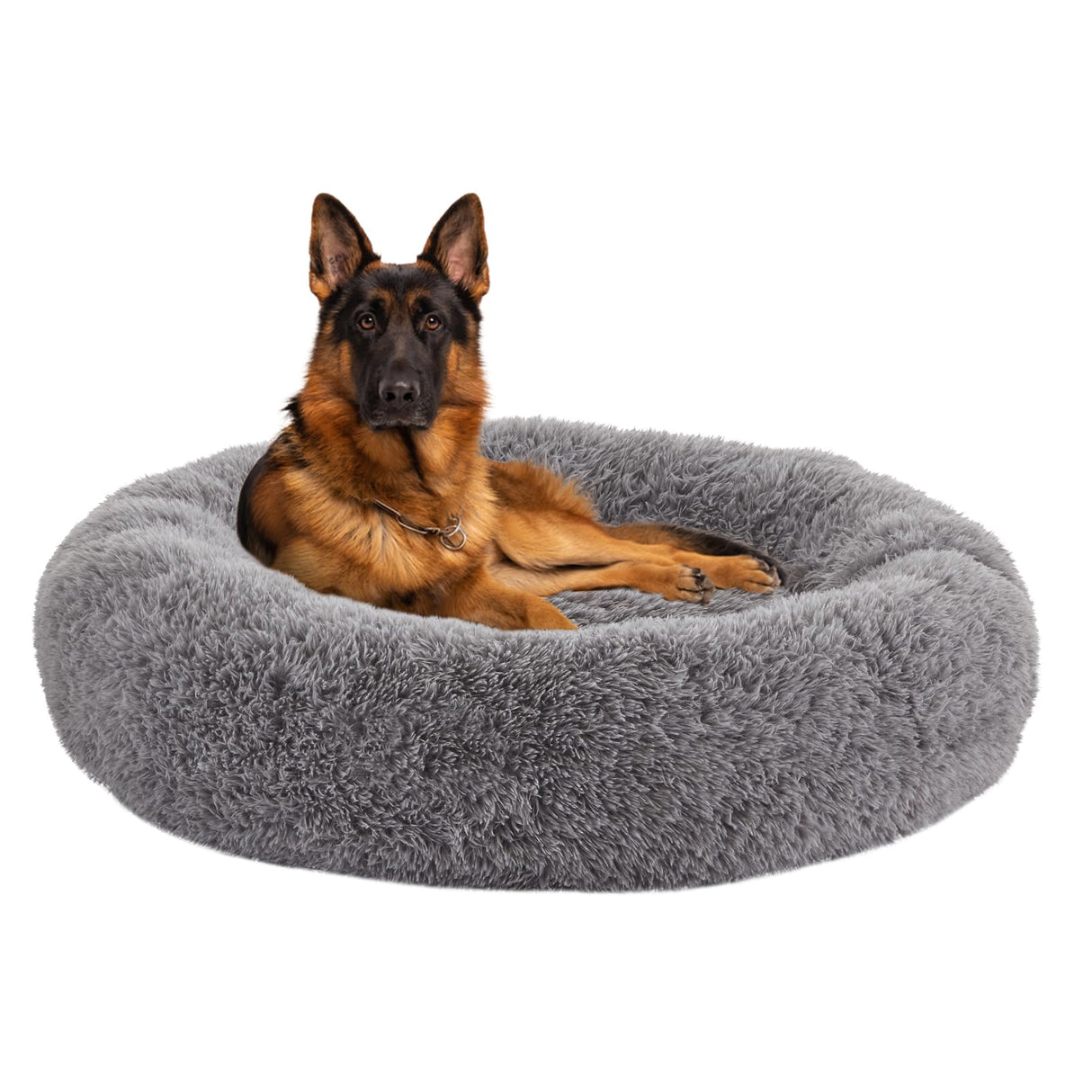 URGVANZ PET Calming Dog Bed Anti-Anxiety Donut Dog Beds for Small Medium Large Dogs,Washable Plush Fluffy Indoor Cat Kitten Round Cuddler Cushion 45"