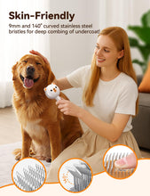 Load image into Gallery viewer, Pet Steam Brush for Dogs & Cats , Brushes for Indoor Cats with Release Button, Dual Speed Spray USB Rechargeable Grooming Supplies, Dog Brush for Shedding Suitable for All Long- and Short-haired Pets
