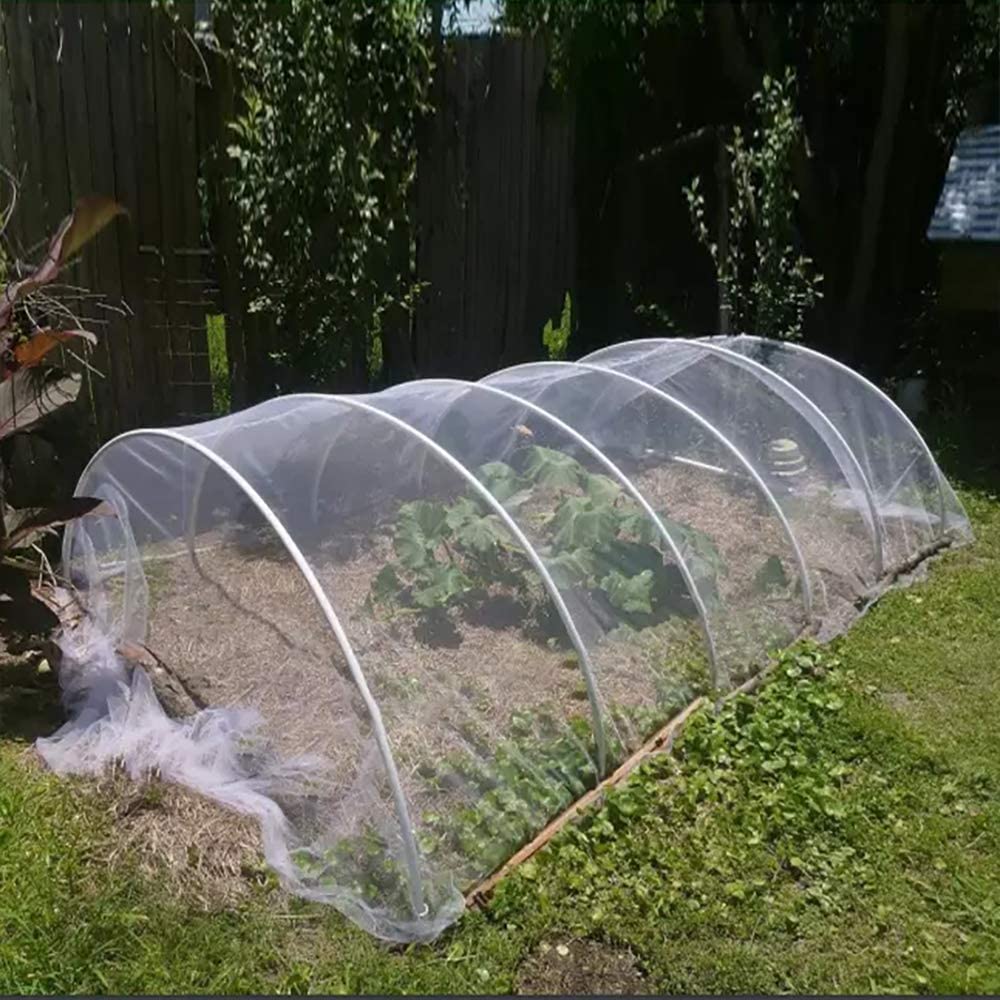 Agfabric Garden Netting 9.5'x30' Insect Pest Barrier Bird Netting for Garden Protection,Row Cover Mesh Netting for Vegetables Fruit Trees and Plants,White