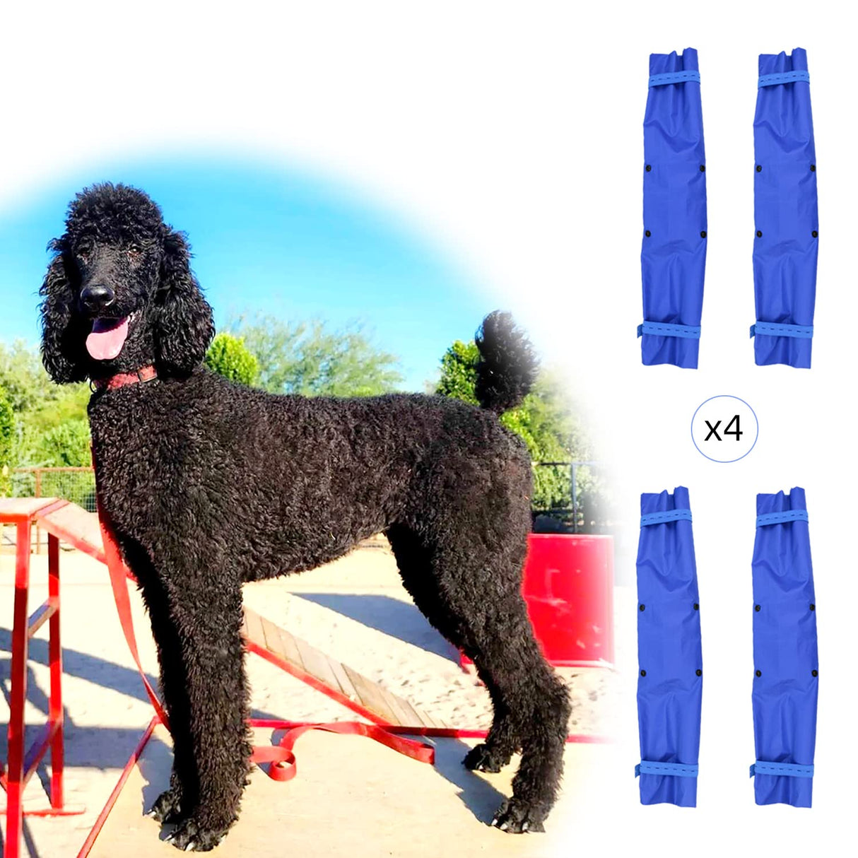vomvomp Waterproof Dog Leggings Dogs Leg Covering Protector for Poodles Long Haired Dogs on Rainy or Snowy Days