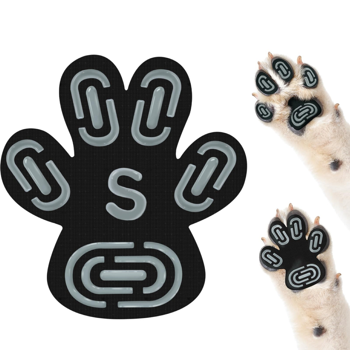 Anti-Slip Dog Paw Protector Pads for Senior Dogs, Dog Paw Adhesive Pads on Hardwood Floor,Senior Pets Essentials with Strong Traction,Puppy Grippers,12 Sets 48 pc S