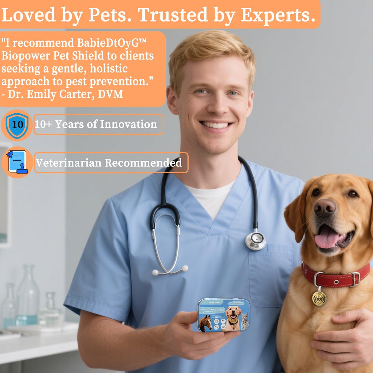 Natural Flea & Tick Repellent Collar Pendant for Dogs & Cats β12-Month Water-Resistant Biomass Energy Pet Shield β Safe for Pets When Used as Directed β Gift Ready (One Size- 2packs)