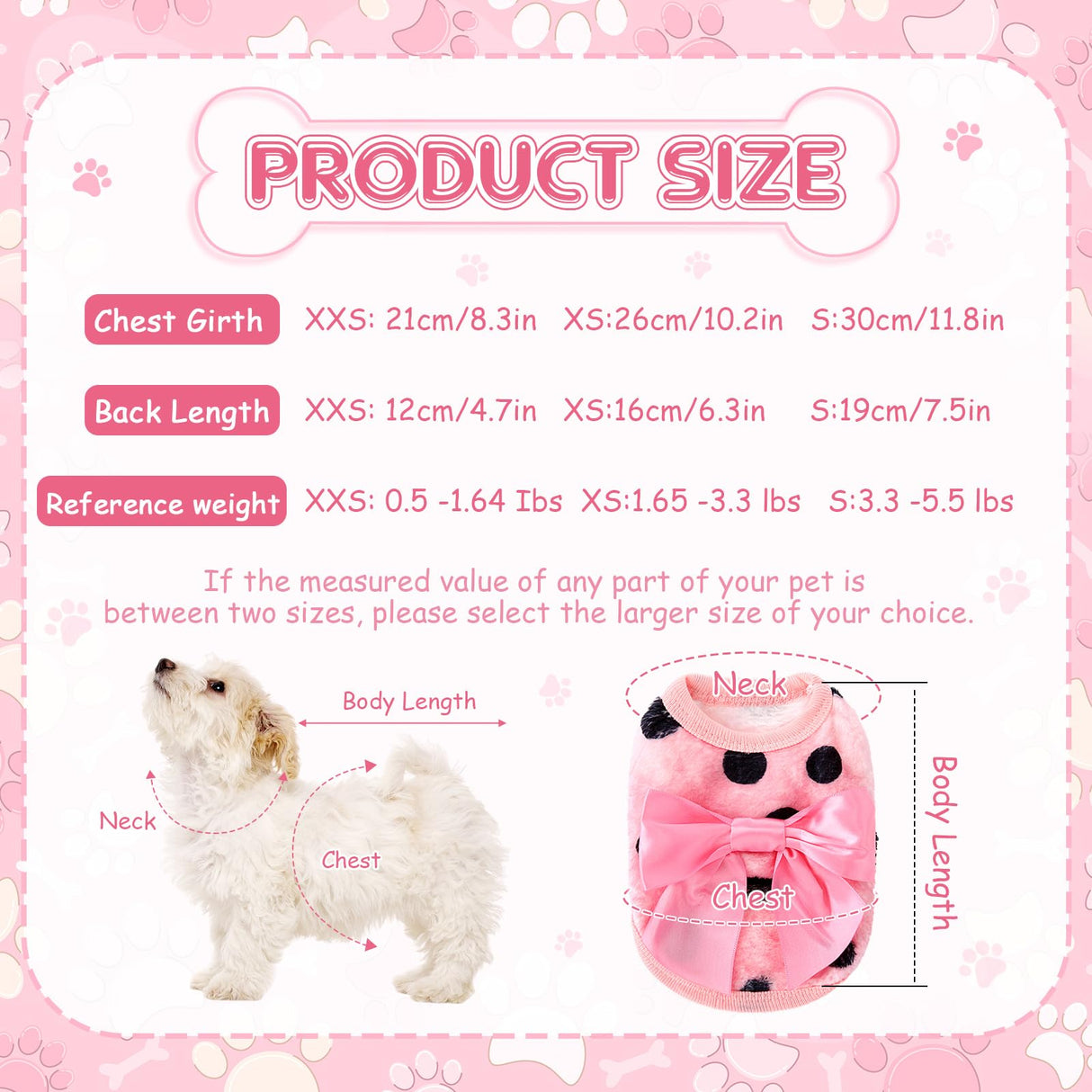 Shinylin 6 Pieces Dog Sweaters for Small Dogs Girls Winter Puppy Clothes Female Fleece Warm Thick Outfit Pet Small Doggie Clothes for Yorkie Chihuahua(XXS)