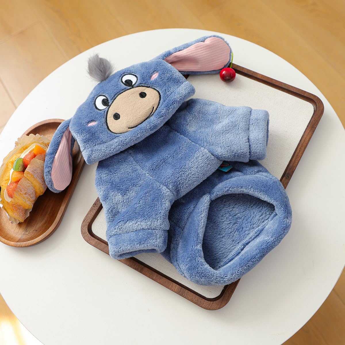 Puppy Donkey Costume Dog Fleece Coats Cozy Warm Winter Small Dogs Cats Halloween Clothes Doggie Kitten Lightweight Cold Weather Jackets Chihuahua Yorkie Dachshund Bulldog Christmas Birthday Outfit