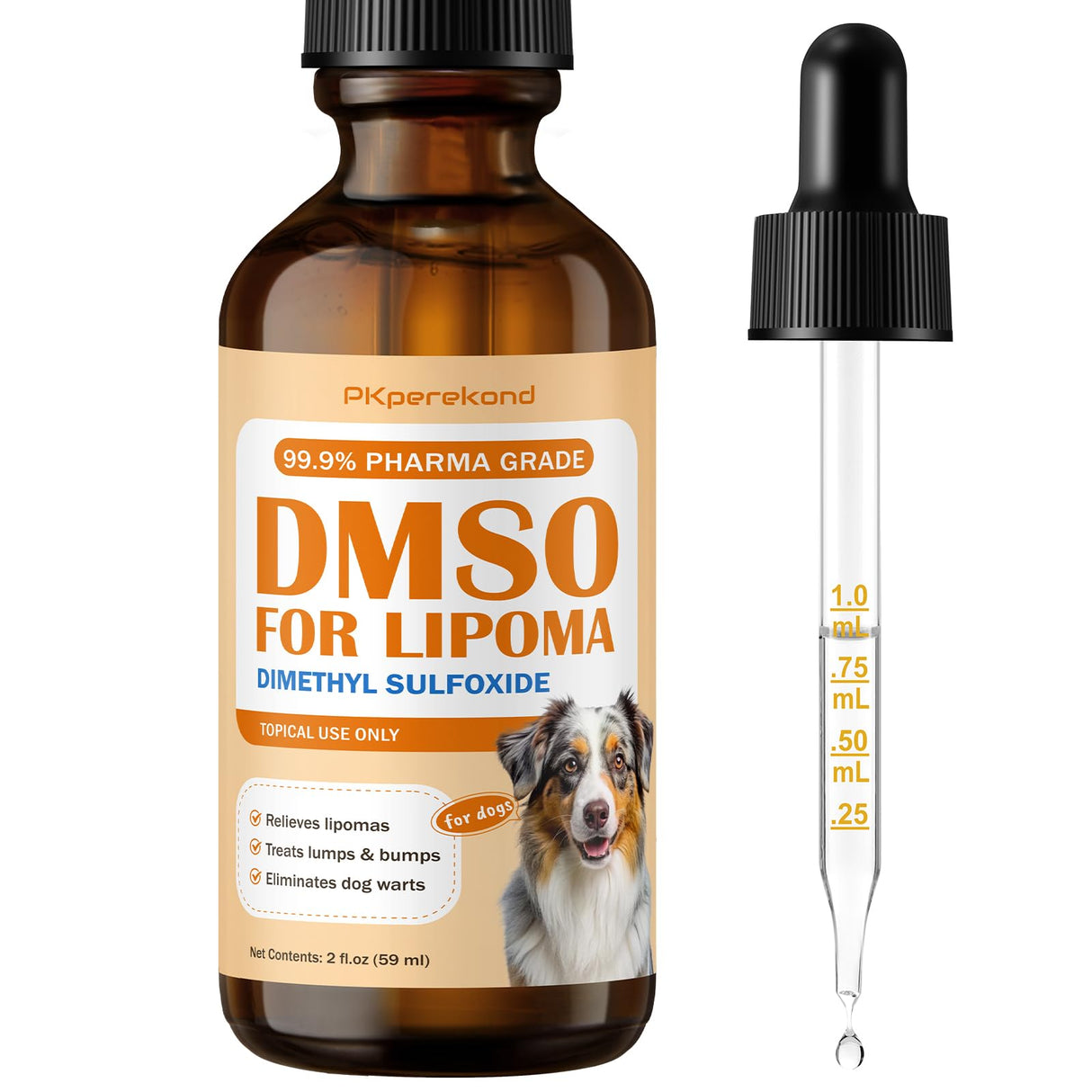 Topical DMSO for Dogs Lipoma, Guard Dog Away from Lumps and Bumps, Reduce Inflammation and Swelling, Soften Fatty Lumps & Lumps, Dog Pain Relief, Lipoma Treatment for Dogs, Help Buddy Regain Energy