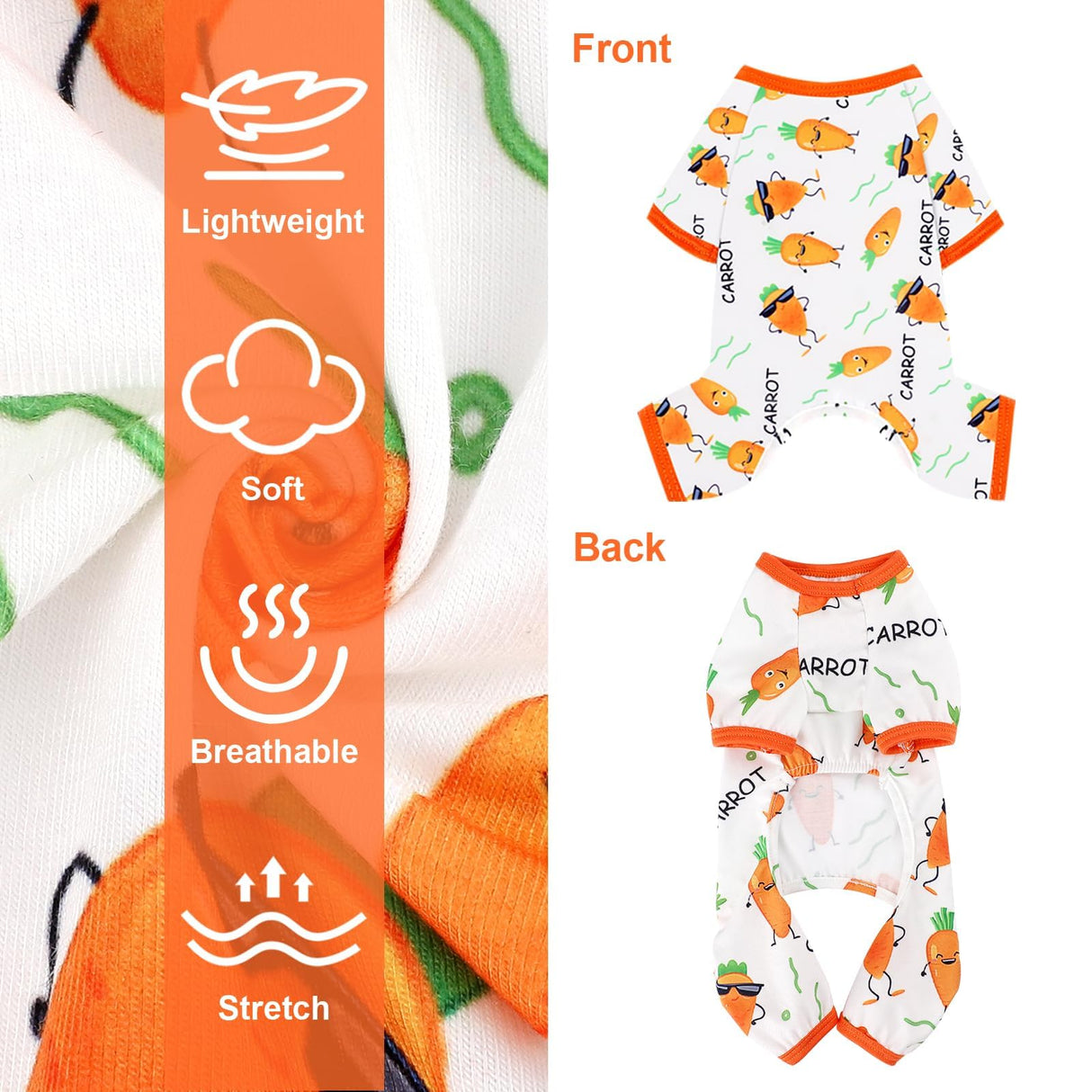 Dog Pajamas for Small Dogs Boy Girl Cute Dog Clothes Soft Stretch Chihuahua Yorkie Clothes Onesies Summer Puppy Pajamas XS-XXL, Pet Pjs Outfits Shirts Cats Jammies Sleeper