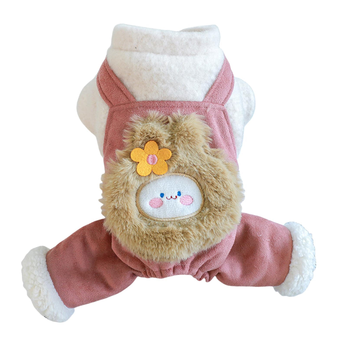 Dog Winter Warm Denim Jumpsuit Puppy Wool Lining Sweater Shirt Jeans Overalls Dog Stylish Cute One-Piece Outfit Pet Comfortable Soft Clothes Costume for Small Dogs