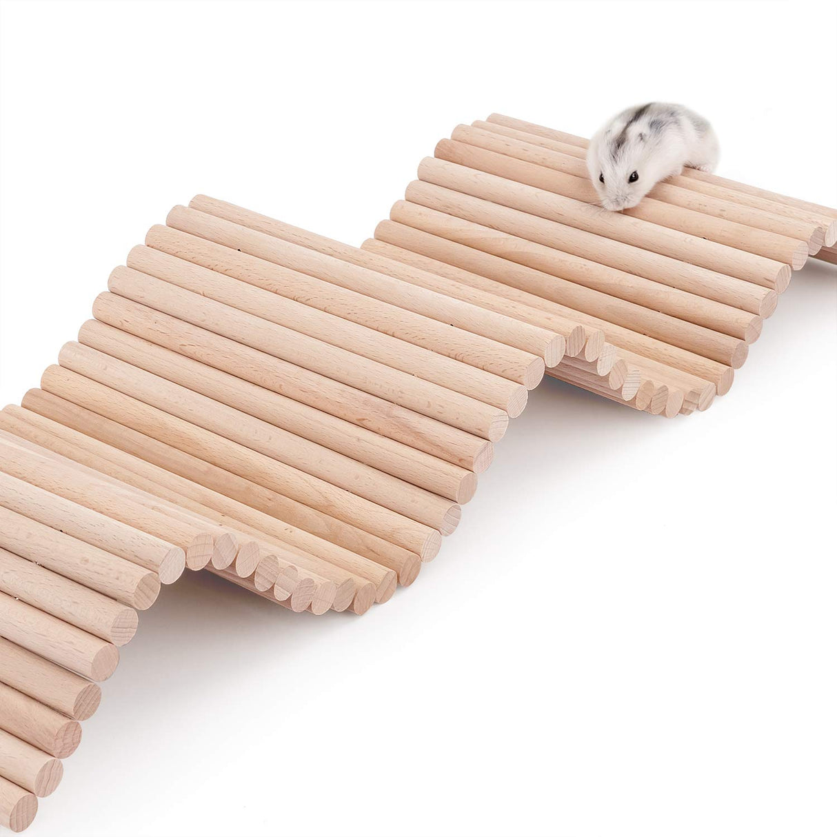 Niteangel Hamster Climbing Ladder Wooden Suspension Bridge for Guinea Pigs Rats Hedgehog Gerbils Mouse Sugar Glider and Other Small Animals (Large)