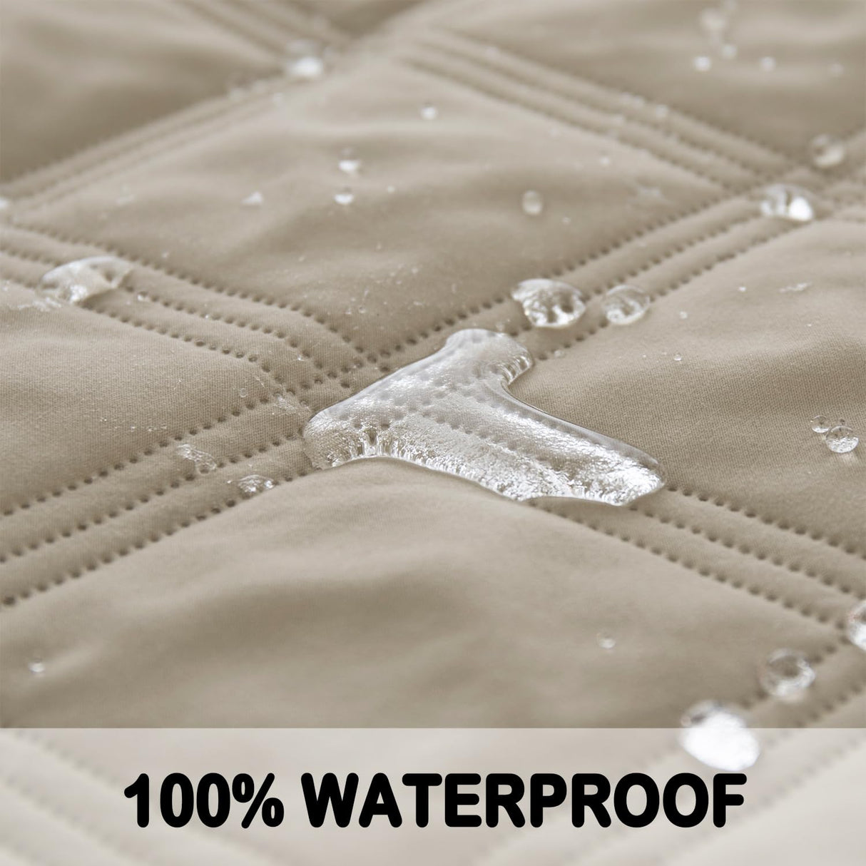 fuguitex Waterproof Dog Blanket Reversible for Small Dogs Resistant Leakproof Washable Couch Cushion Bed Protector Cover for Indoor Furniture Pet Friendly(82"*82",Brown+Khaki+Khaki