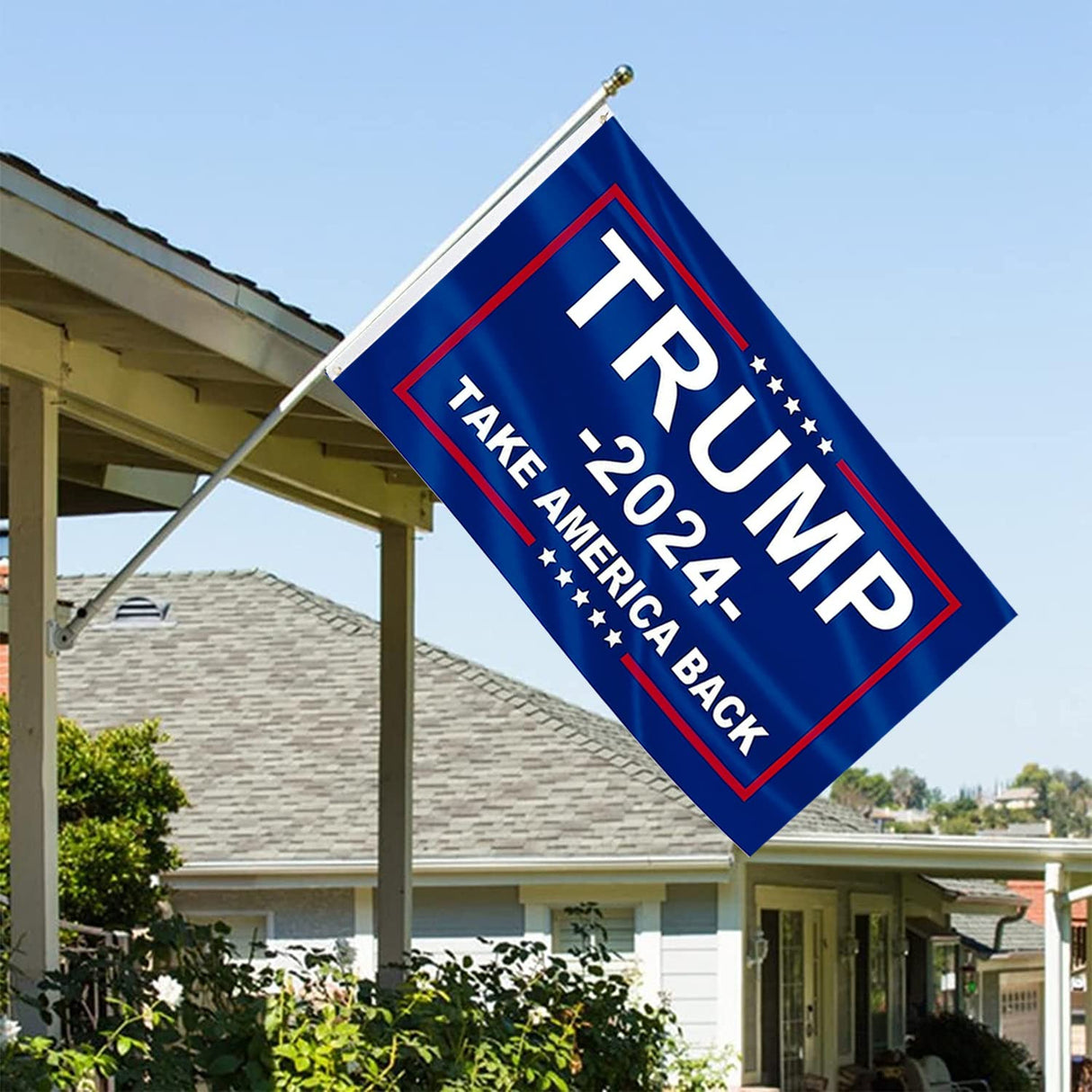 4x6 Trump Flag 2024 Outdoor Double Sided Made in USA Heavy Duty 3 Ply Thick Polyester Material Take America Back Flags with 2 Metal Grommets, 4 Rows of Stitching Donald Trump Banner 4 x 6 Ft