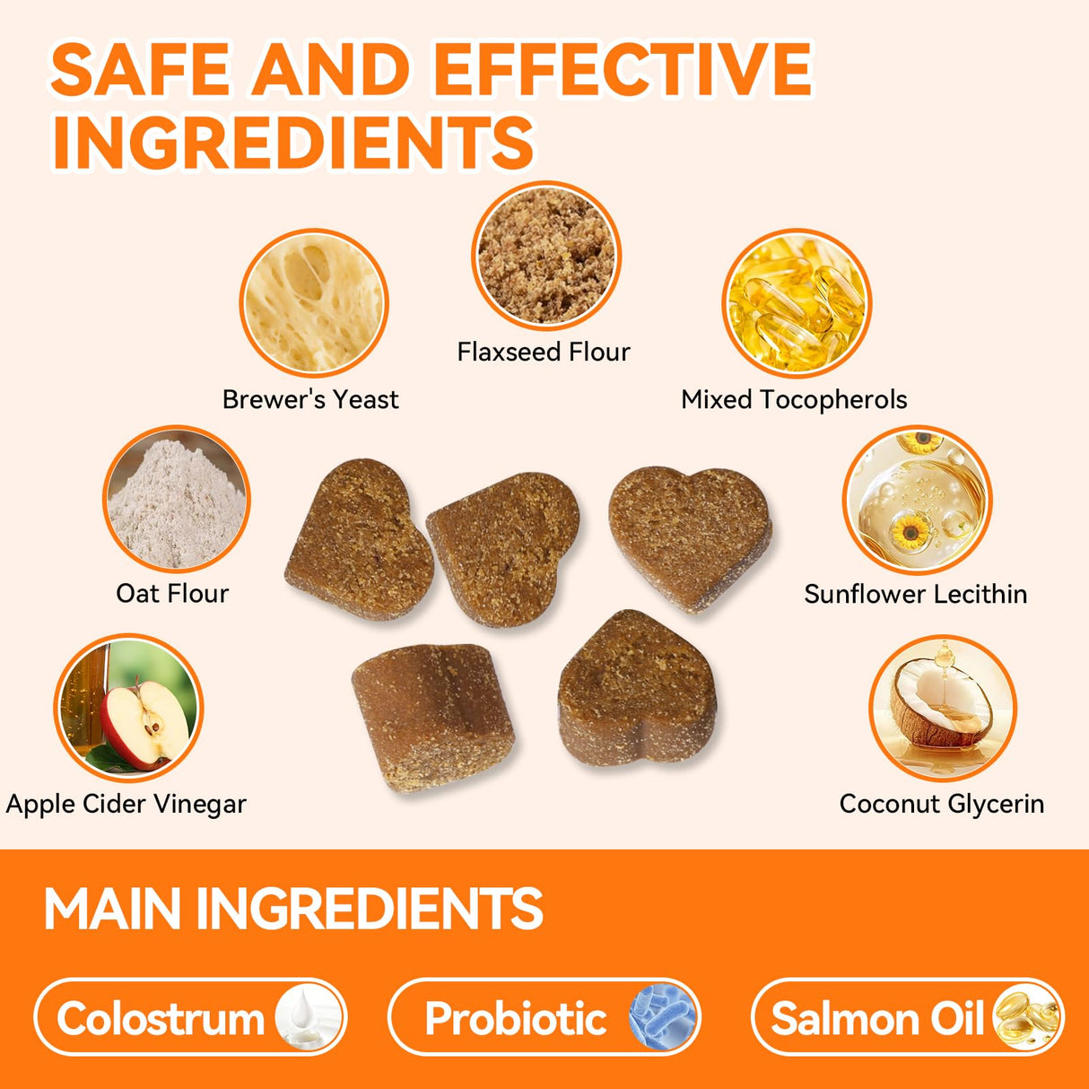 Dog Allergy and Immune Chews 200PCs Skin and Coat Itchy Relief Anti Itch Immune Bites for Dogs, Helps Repair Skin Ears Paw Licking, 5 Probiotics Blend Gut Health for Sensitive Seasonal Allergies