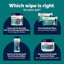 Load image into Gallery viewer, Vetnique Dermabliss Advanced Strength Medicated Antibacterial Wipes for Dogs with Chlorhexidine for Infections, Irritation & Redness Relief