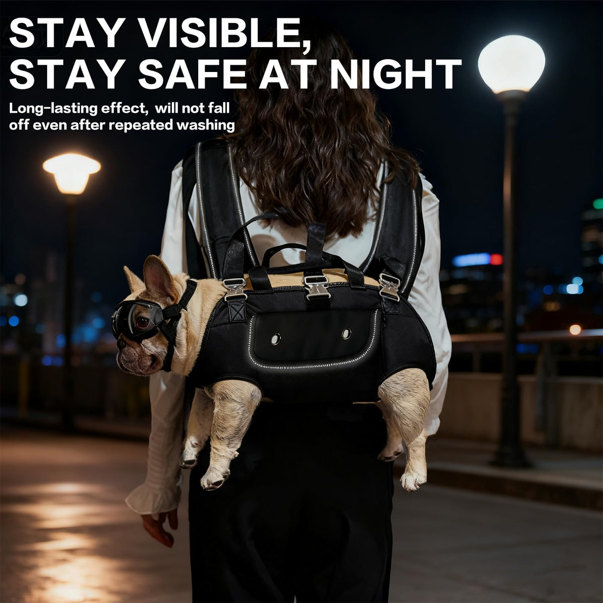 TIMIEEYA Dog Backpack Carrier for Dogs - Dog Carrier Backpack, Adjustable Padded Breathable Straps for Dogs, Disabled, Joint Injuries, Arthritis (18–30 lbs)