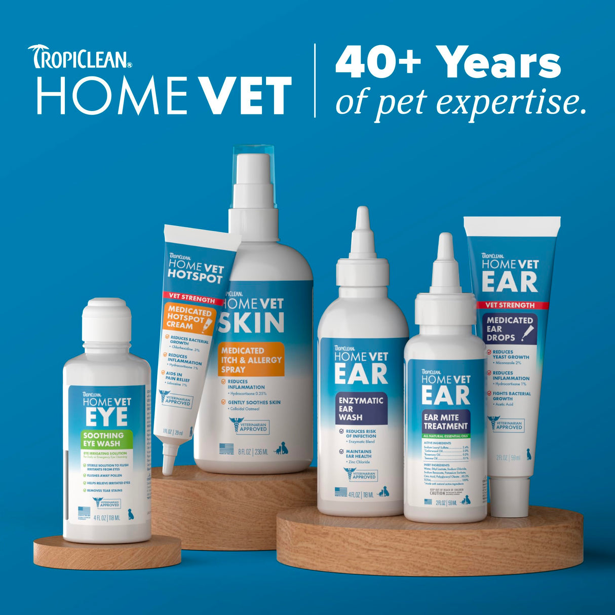 TropiClean HomeVet Medicated Cream, Hot Spot Treatment for Dogs, Fast Itch Relief, with Vet Strength Chlorhexidine & Hydrocortisone, USA Made, 1 oz