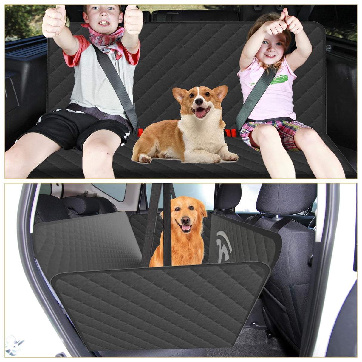 Dog Car Seat Cover for Back Seat for Tesla Model Y and Model 3 Ruff Liners Dog Back Seat and Door Cover Waterproof Pet Seat Cover Protects Dog Hammock for Tesla Model 3 Accessories Model Y Accessories