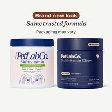 Load image into Gallery viewer, PetLab Co. 22 in 1 Dog Multivitamin - Support Dog's Immune Response, Skin, Coat, Joints & Overall Health - Vitamins A, E, D, B12, Minerals, Antioxidants - Chewable Pork Flavor - Packaging May Vary