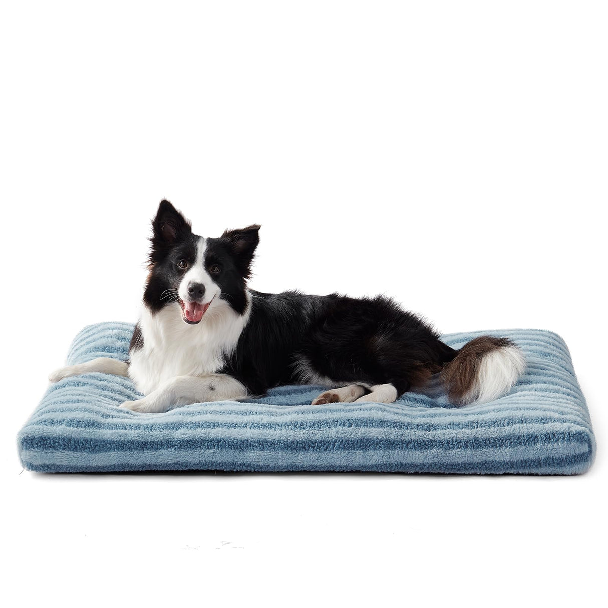 FURTIME Washable Dog Bed Large Sized Dogs, Deluxe Dog Crate Beds Comfy Fluffy Kennel Pad Anti-Slip Pet Sleeping Mat, Machine Washable Dogs Pillow, 35"x23"x3.5", Blue