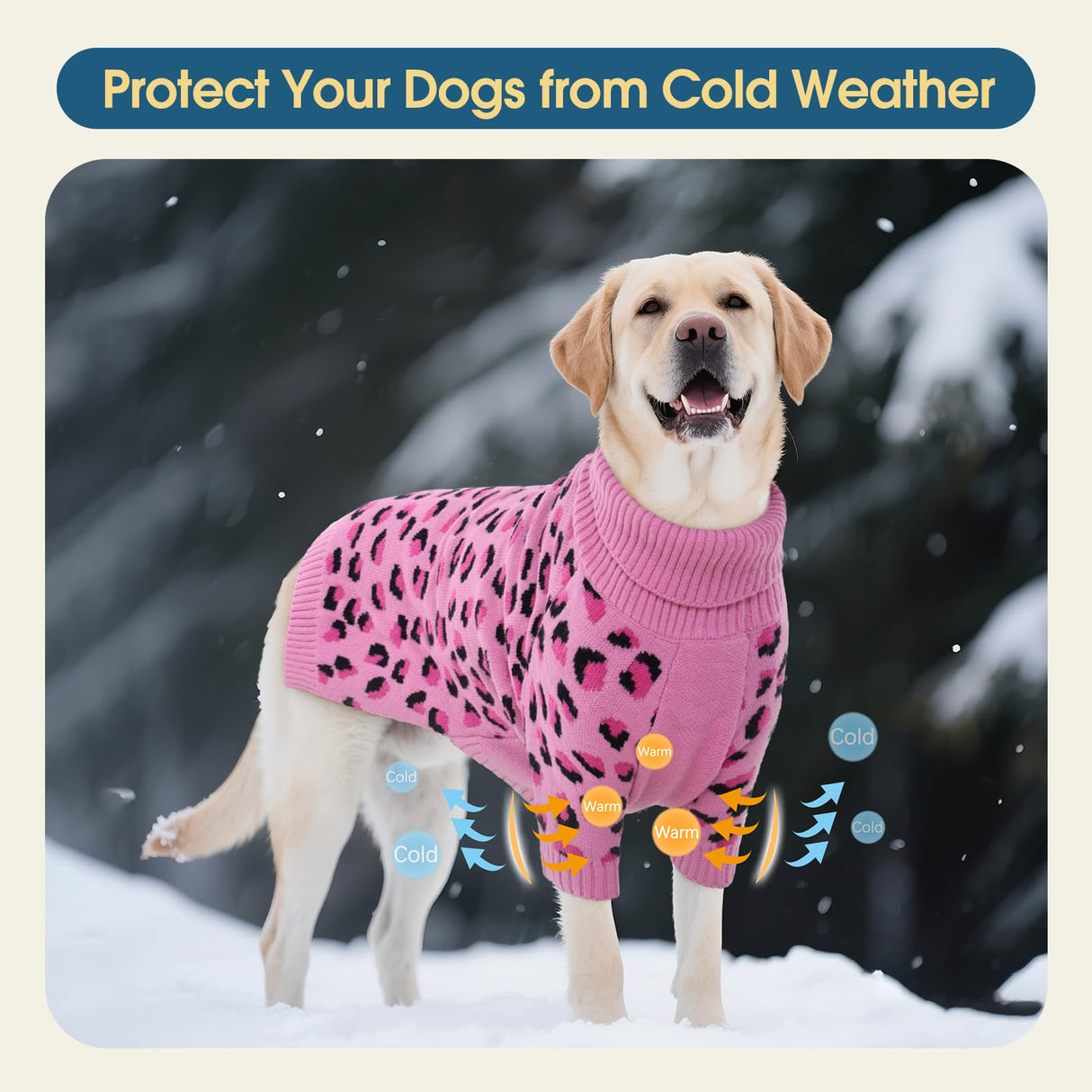 ROZKITCH Dog Sweater for Small Dogs, Cozy Cable Knit Turtleneck Winter Sweater, Warm Pet Clothes for Cat & Small Dogs West Highland White Terrier Pink M