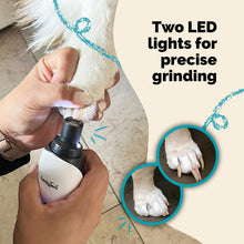 Load image into Gallery viewer, LuckyTail Pet Nail Grinder for Dogs and Cats - Super Quiet and Low Vibration Electric Dog Nail Grinder with 2 LED Lights - USB Rechargeable and Cordless - 2 Speeds - Small to Large Pets