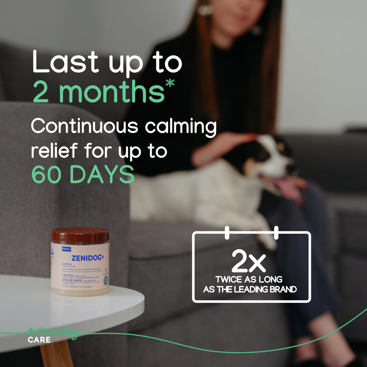 VIRBAC ZENIDOG Gel Diffuser - Dog Calming Pheromone Diffuser for Stress Relief No Electricity Required and Lasts up to 2 Months