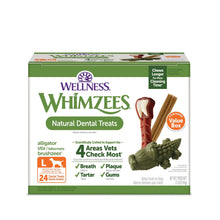 Load image into Gallery viewer, WHIMZEES Wellness Value Box Dog Dental Treats, Large Size, (24 Count)
