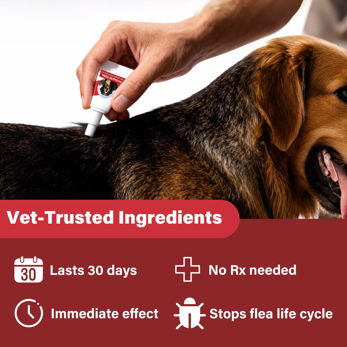 Flea and tick Prevention for Dogs - Nutritional Supplements - Suitable for Dogs Weighing 89 to 132 pounds.