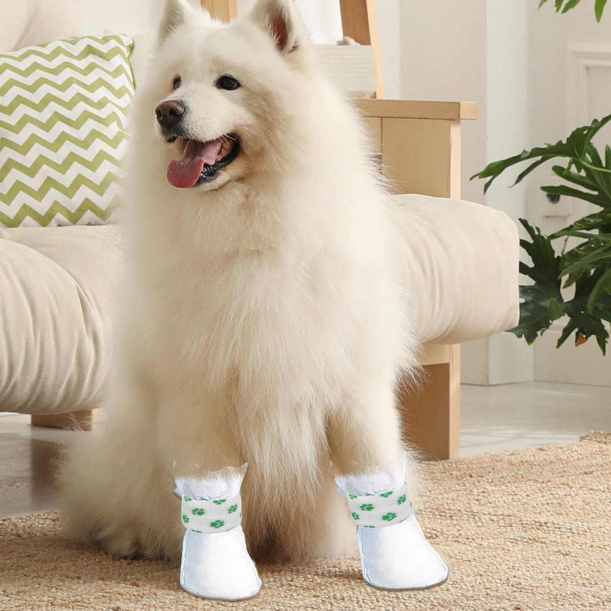 ziyue 40Pcs Disposable Dog Booties for Paw Protection Dog Feet Covers Pet Shoes for Dogs Paw Wound Recovery Protectors with 2 Roll Dogs Paw Bandage for Medium Large Breeds(Blue, 40 Pack)
