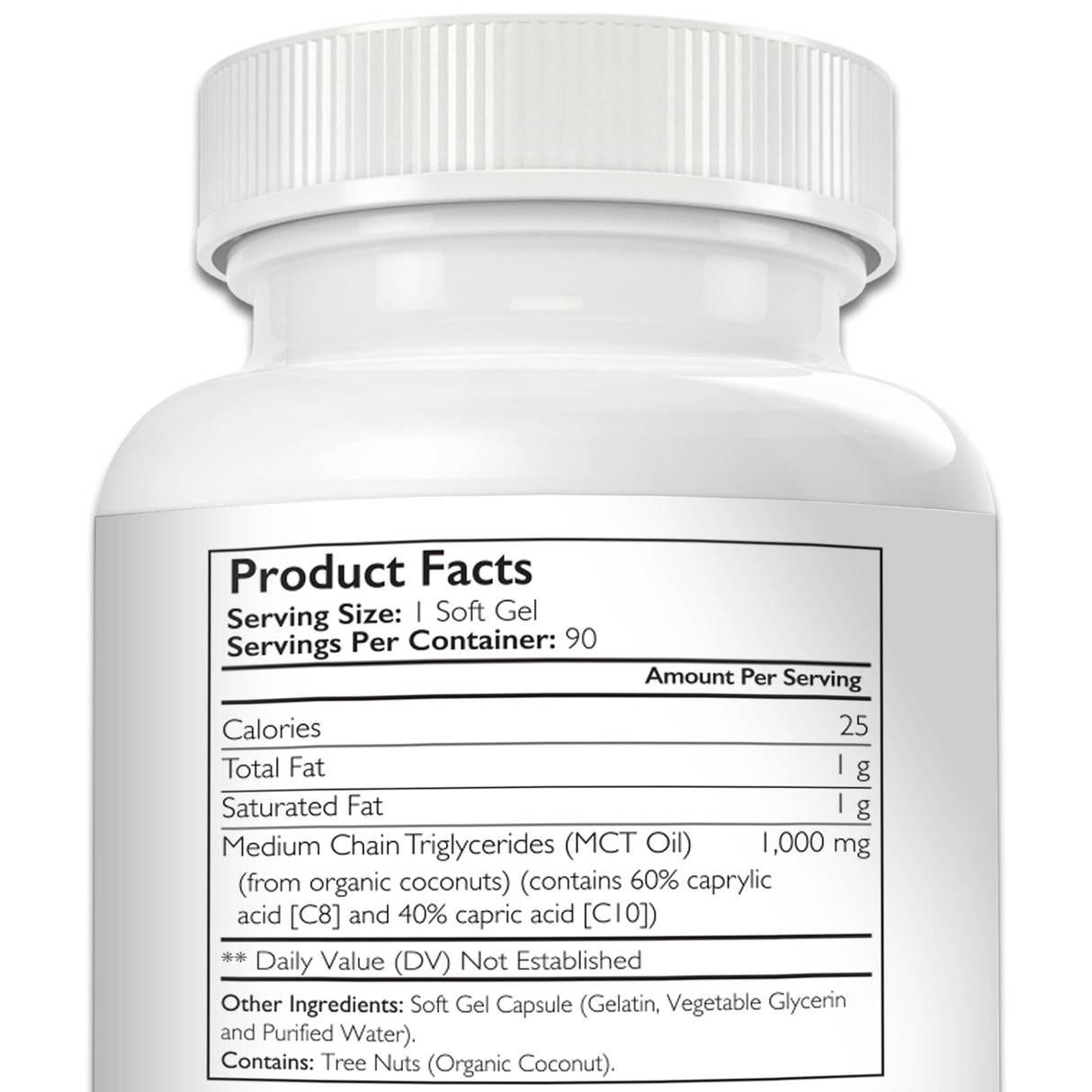 Nutrition Strength MCT Oil for Dogs from Organic Coconuts, Medium Chain Triglycerides with Caprylic Acid & Capric Acid to Protect Skin and Coat, Boost Immunity, Support Metabolism, 90 Soft Gels