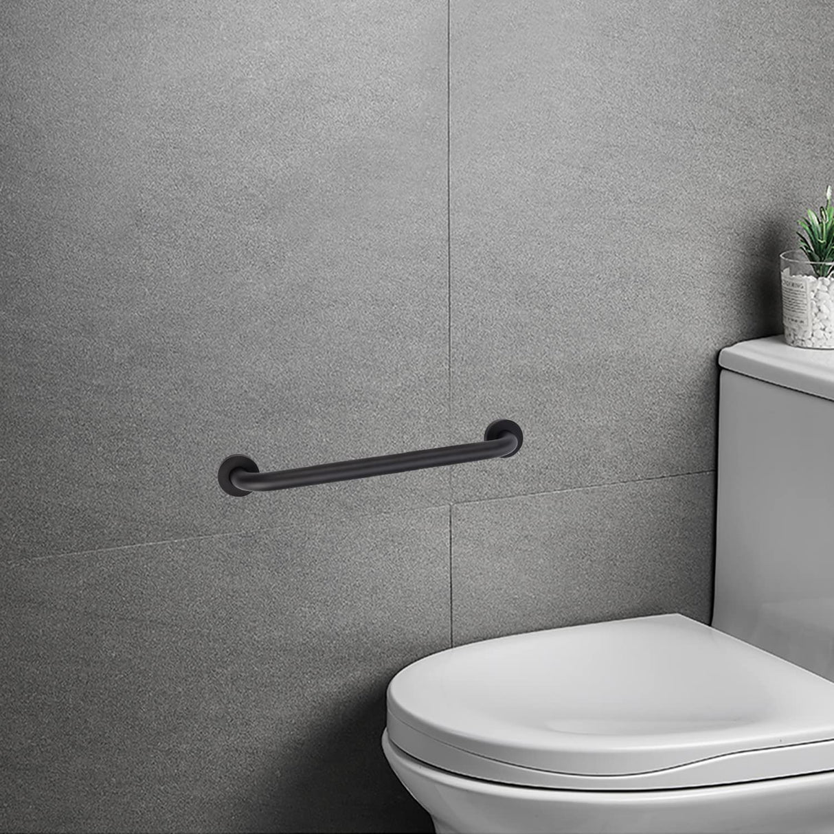 supregear Bathroom Grab Bar, 24 in Non-Slip 201 Stainless Steel Bathroom Safety Grab Bar Oil Rubbed Black Hand Rail for Bathtub Toilet Kitchen Bedroom Shower, Concealed Screw Wall Mounted