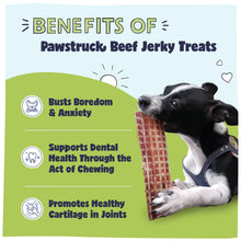 Load image into Gallery viewer, Pawstruck Premium Beef Jerky Dog Treat Chews, Medium 4"-6" Strips – Supports Hip & Joint Health, Rich in Glucosamine & Chondroitin, No Added Preservatives – 25 Count