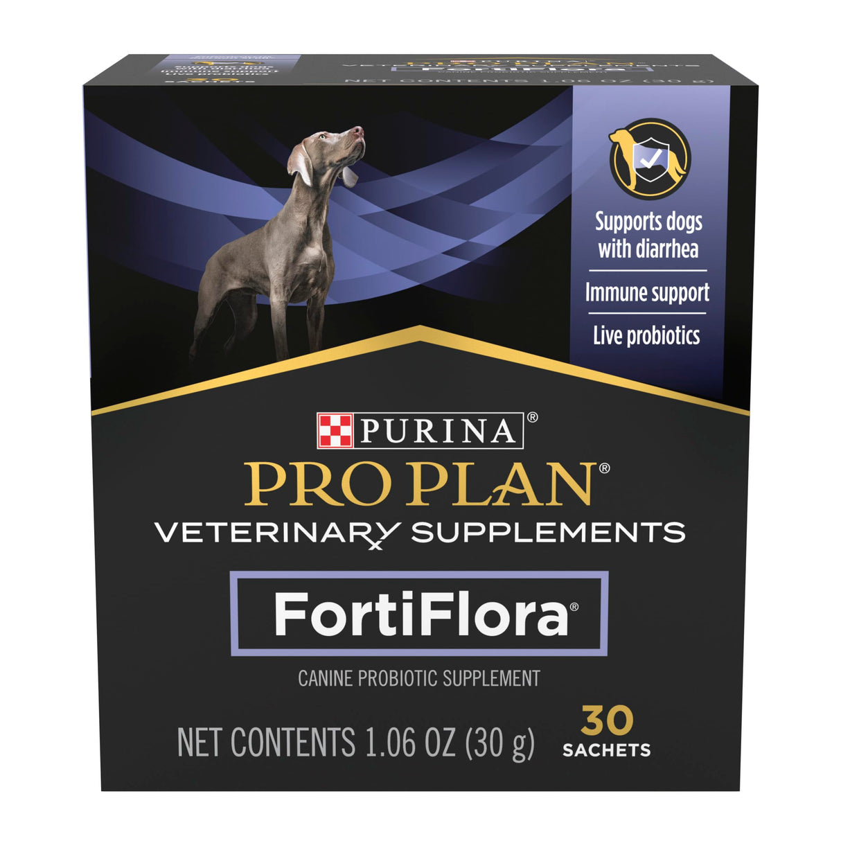 Purina Pro Plan Veterinary Supplements FortiFlora Dog Probiotic Supplement, Canine Nutritional Supplement 30 Ct. Box (Pack of 2)