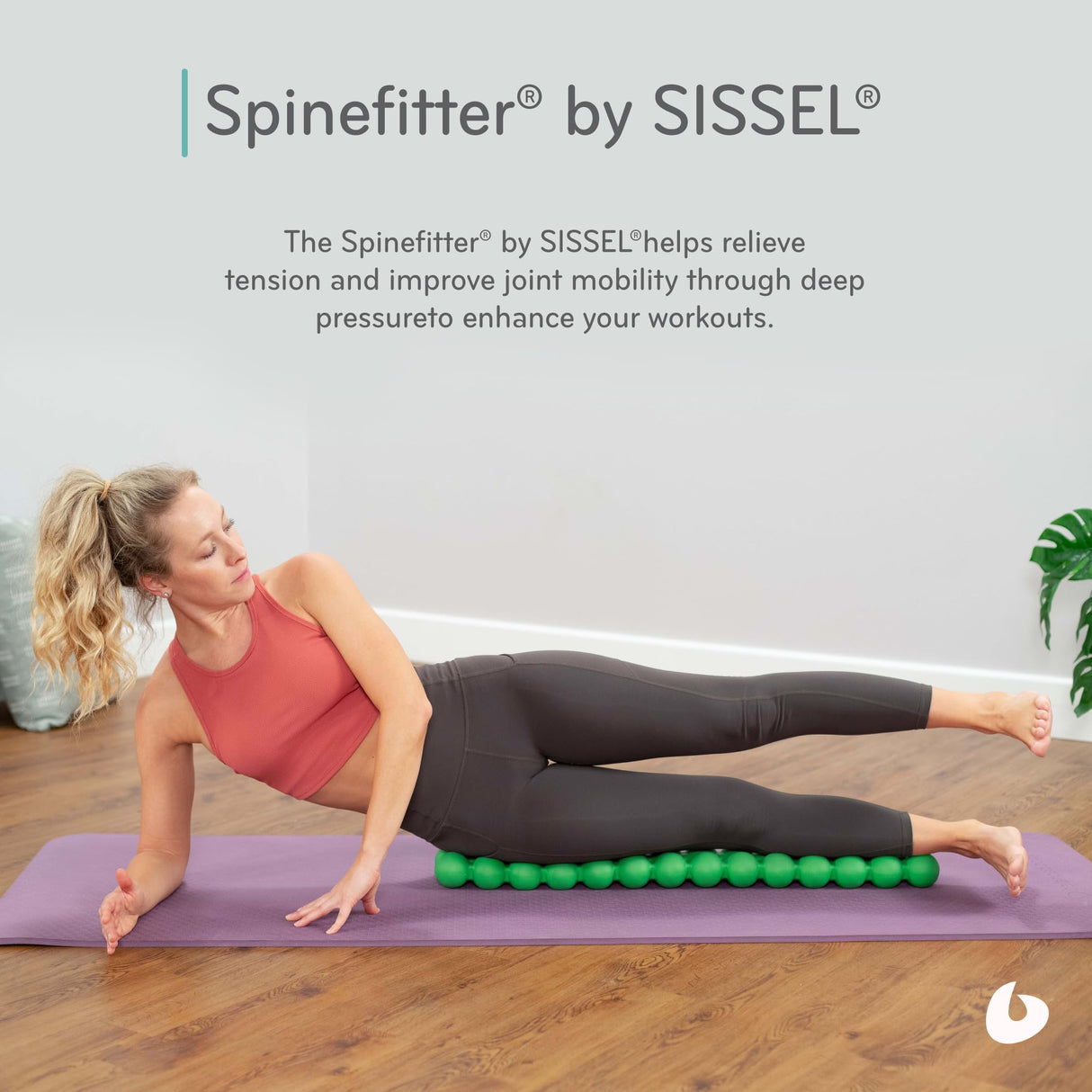 Spinefitter by Sissel, Back Stretcher for Lower-Back Pain Relief, Back-Cracking Device, Back Cracker, Upper- and Lower-Back Stretcher, Back Decompression Device, Lumbar Stretcher, Green