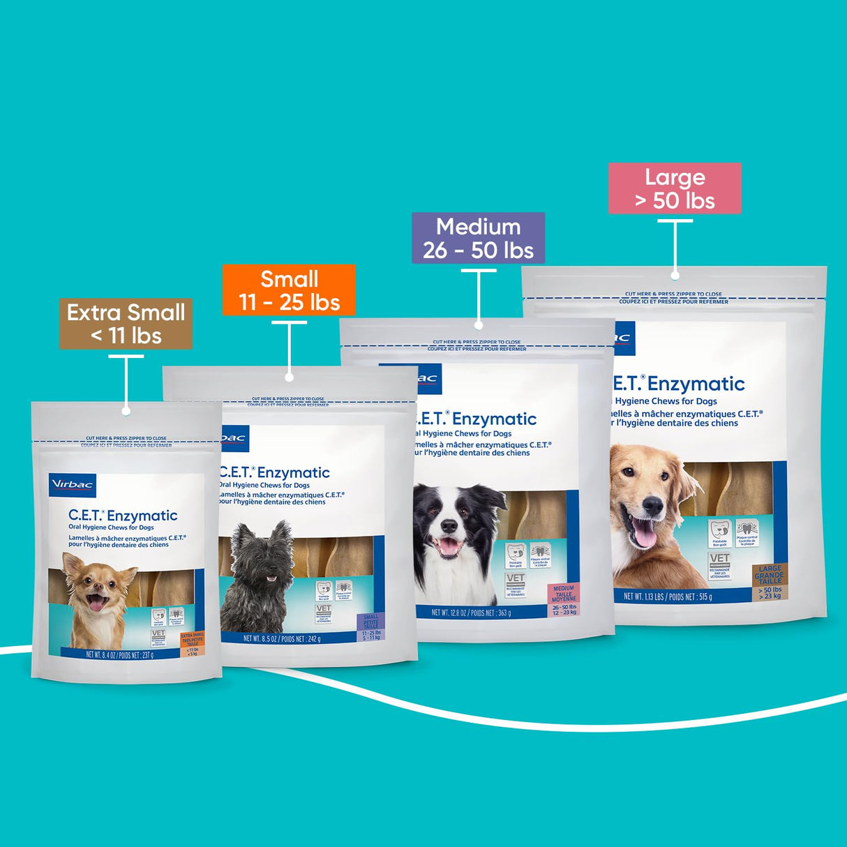 C.E.T. Oral Hygiene Chews for Dogs (Large / 30 count)