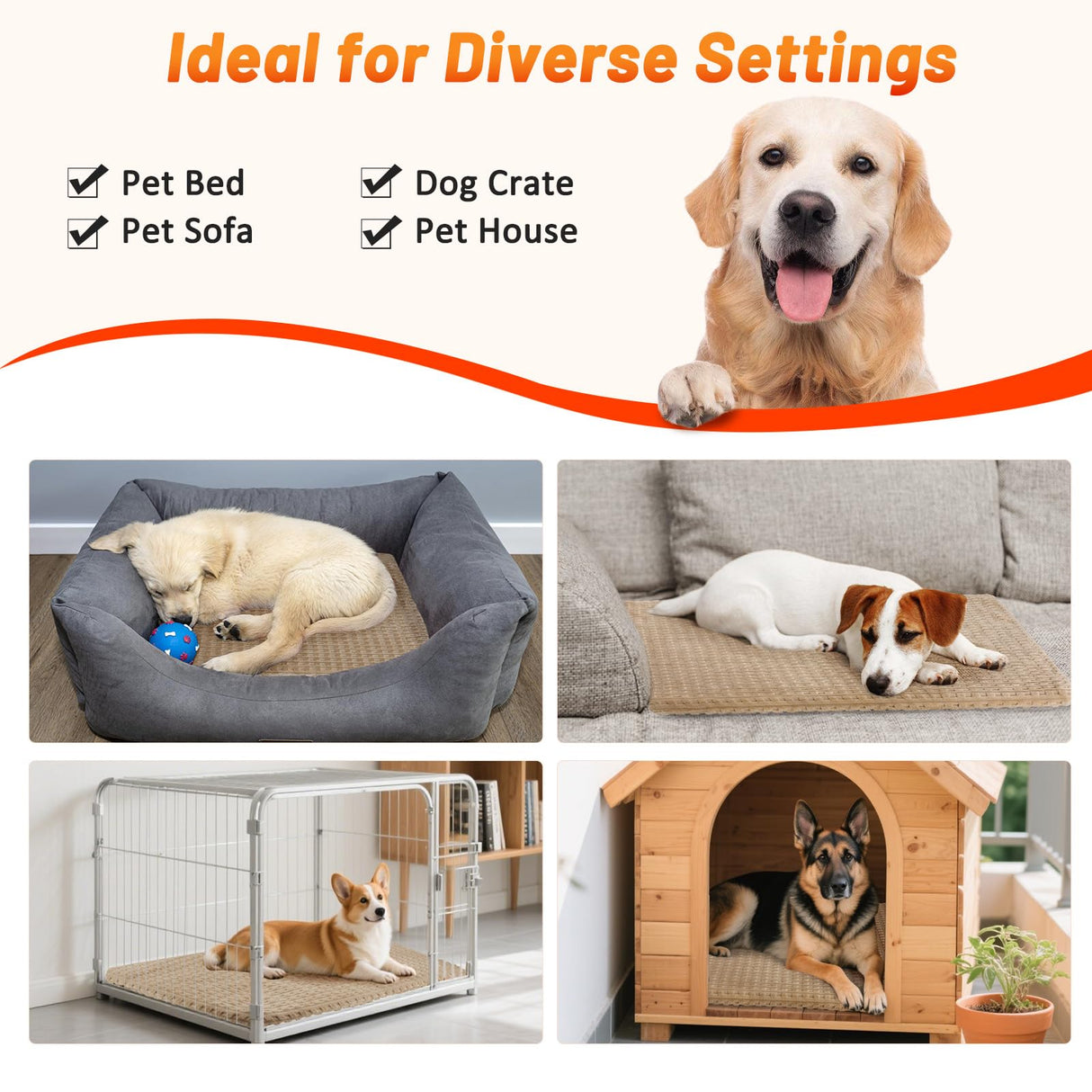 Heated Cat Bed, Waterproof Heated Cat Dog Bed with Adjustable Temperature & Timer, Electric Pet Mat for Indoor Cats Dogs, Chew Resistant Steel Cord(Small: 18"x16" Brown)
