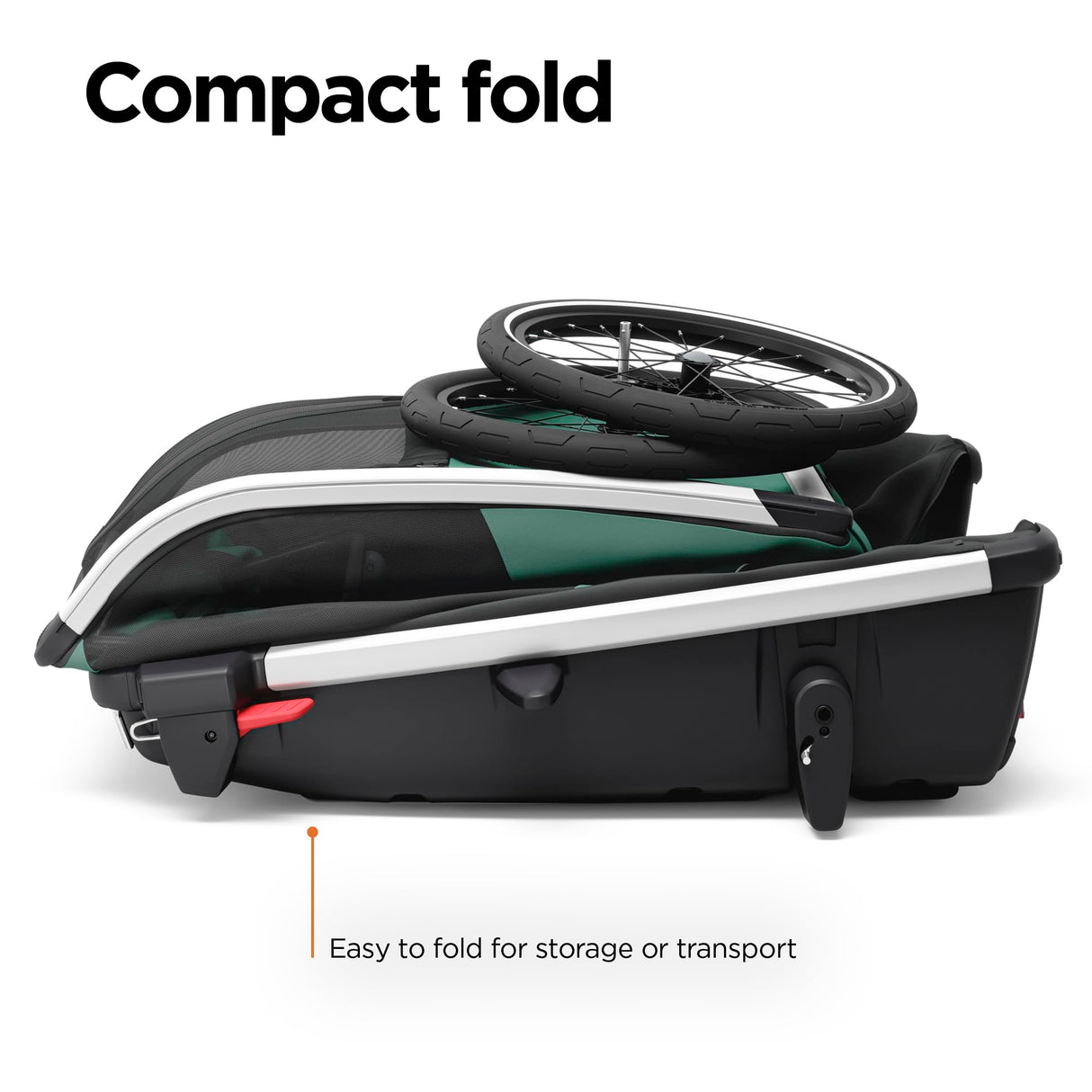 Thule Bexey pet Bike Trailer - Carrier for Small & Large Sized Dogs - Foldable Design - Easy to Connect to Bike - Padded Interior - Converts into Travel Crate - Durable Materials