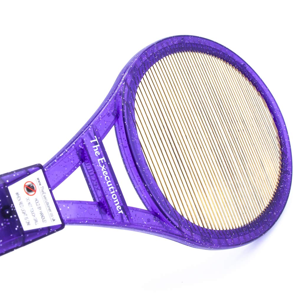 The Executioner Fly Killer Mosquito Swatter Racket Wasp Bug Zapper Indoor Outdoor (Purple)