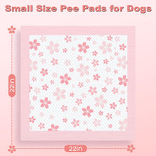 Load image into Gallery viewer, MIZOK Puppy Pads 22"x 22" with Leak-Proof Quick-Dry Design Pee Pads for Dogs Potty Training, 6-Layer Standard Absorbency Dog Pee Pads Regular Size, Pink Cherry Blossom Pattern (50 Counts)