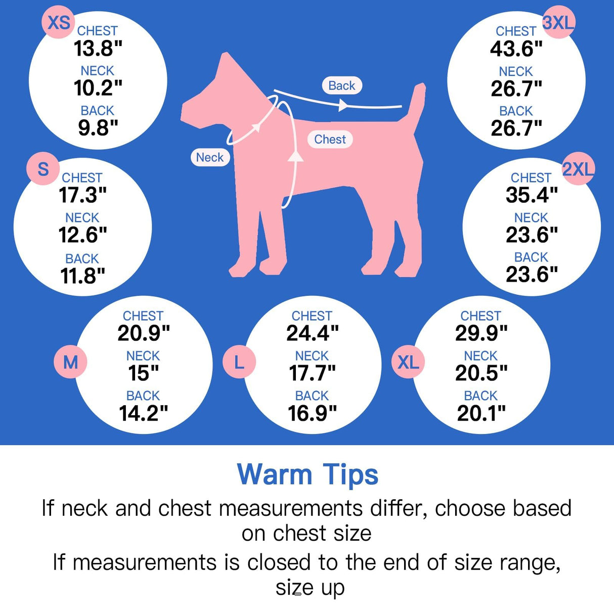 XL Winter Coat for Medium Dogs,Reflective Harness Built in | Turtleneck Dog Snowsuit with Sleeves for Snow Day Keep Warm,Outdoor Activities Water-Repellent & Windproof Jacket (Navy-Blue)