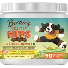 Load image into Gallery viewer, Bernie's Healthy Hips - Daily Dog Hip & Joint Supplement - 90 Soft Chews - Reduce Pain, Encourage Mobility, Slow Damage, Repair and Rebuild Hips & Joint Tissues